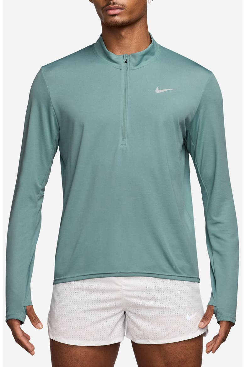 Dri-FIT Half Zip Running Top, Main, color, CANNON/ REFLECTIVE SILVER