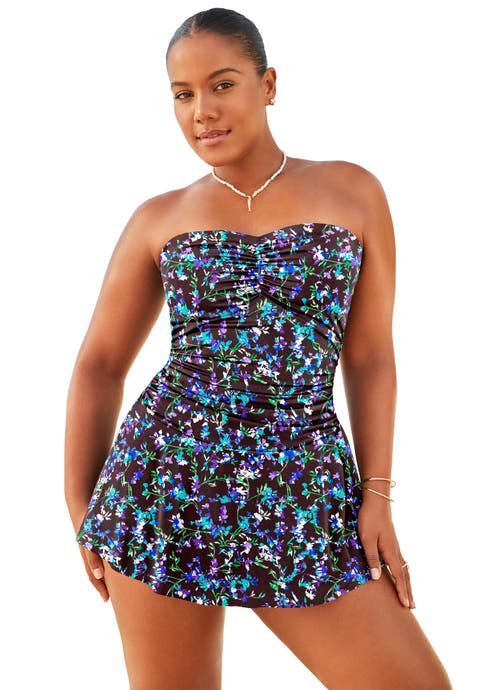 Sweetheart Ruffle Bandeau Swimdress (Plus Available)