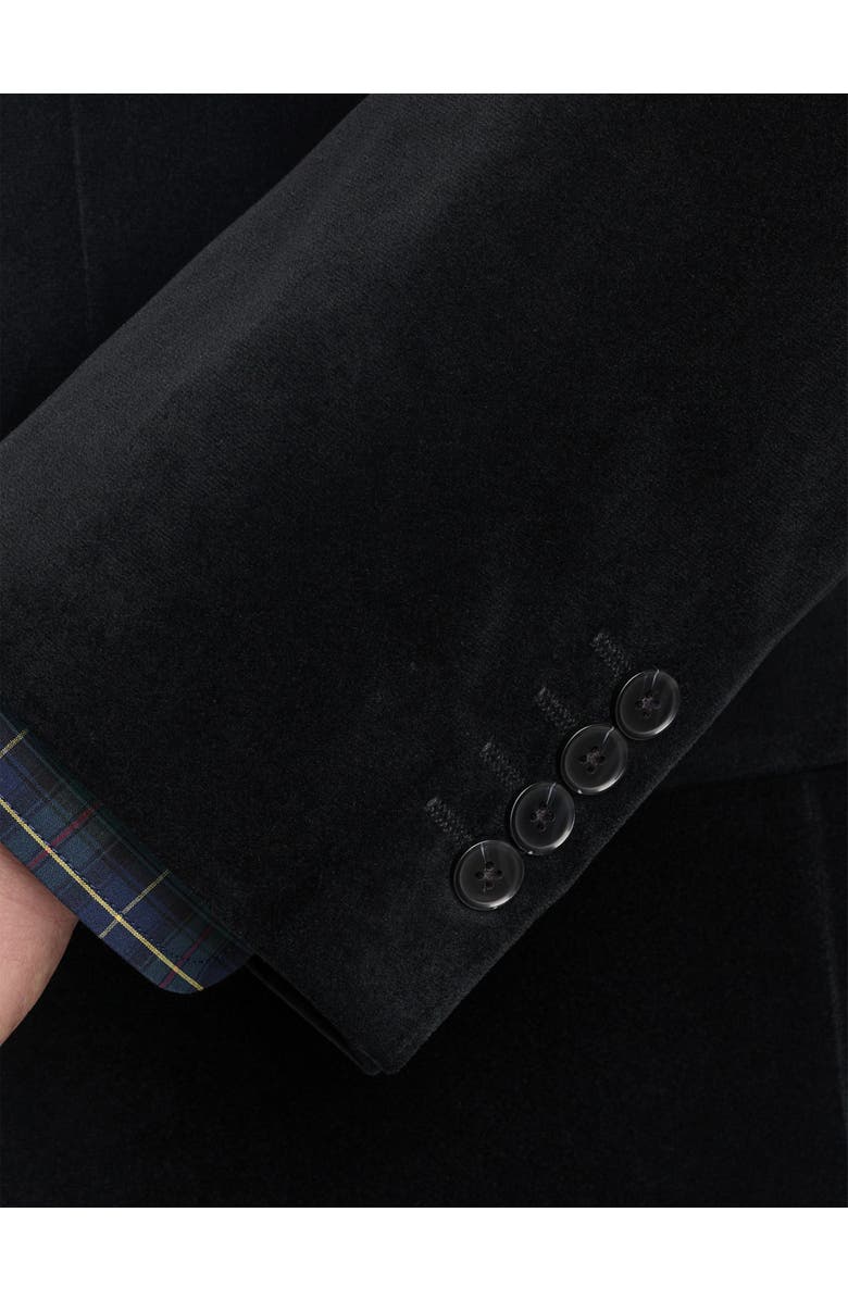 Synrgy by DXL Jacket Relaxer Velvet Sport Coat, Alternate, color, Black