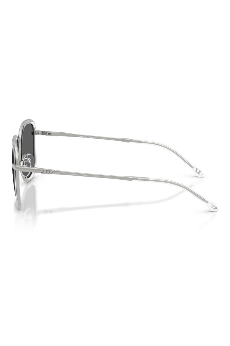 DL1017 52mm Square Sunglasses, Alternate, color, MATTE SILVER / SOLID GREY
