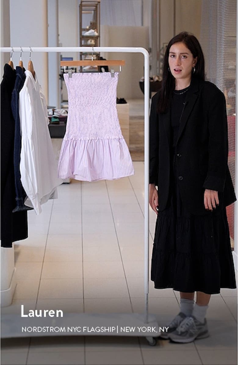 Smocked Strapless Minidress, sales video thumbnail