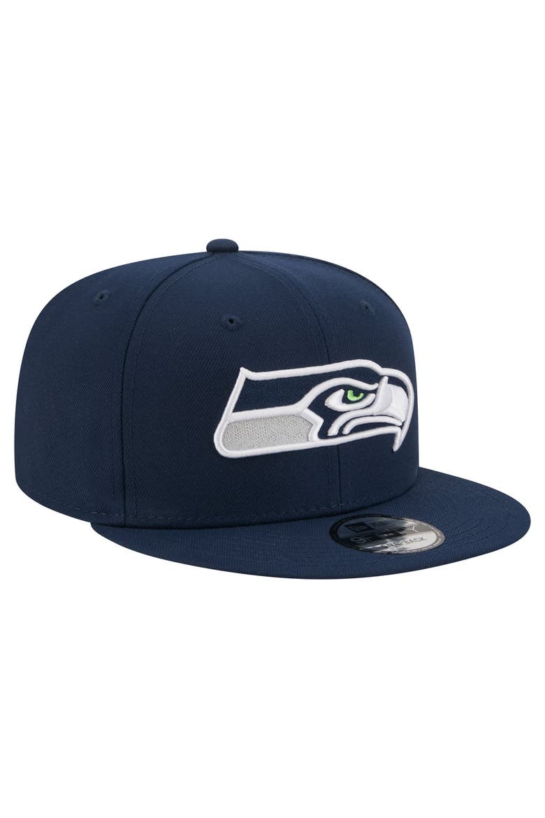 Men's New Era  Navy Seattle Seahawks 9FIFTY Snapback Hat, Alternate, color, Navy