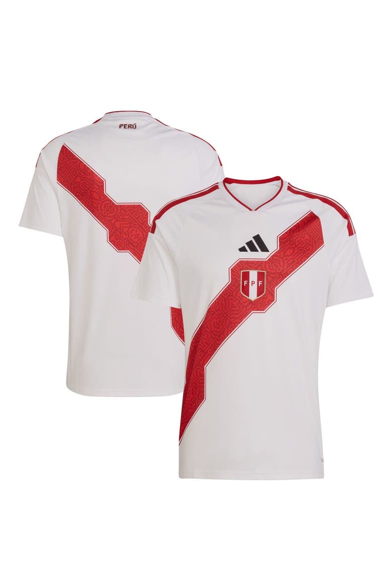 Men's adidas  White Peru National Team FIFA x World Cup 2026 Home Replica Jersey, Main, color, White
