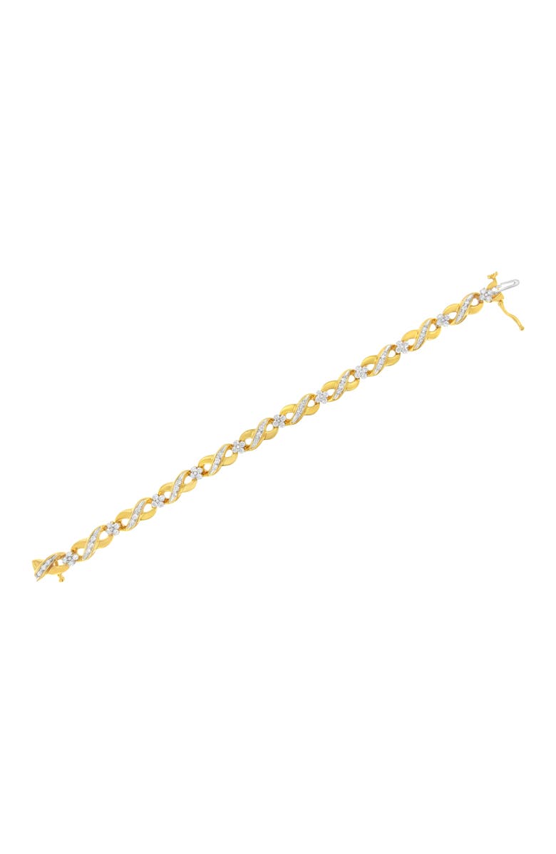 Haus of Brilliance 10K Yellow Gold Round-Cut Diamond Infinite Love Bracelet, Alternate, color, Yellow