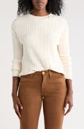 DKNY Jeans Crewneck Cable Stitch Sweater