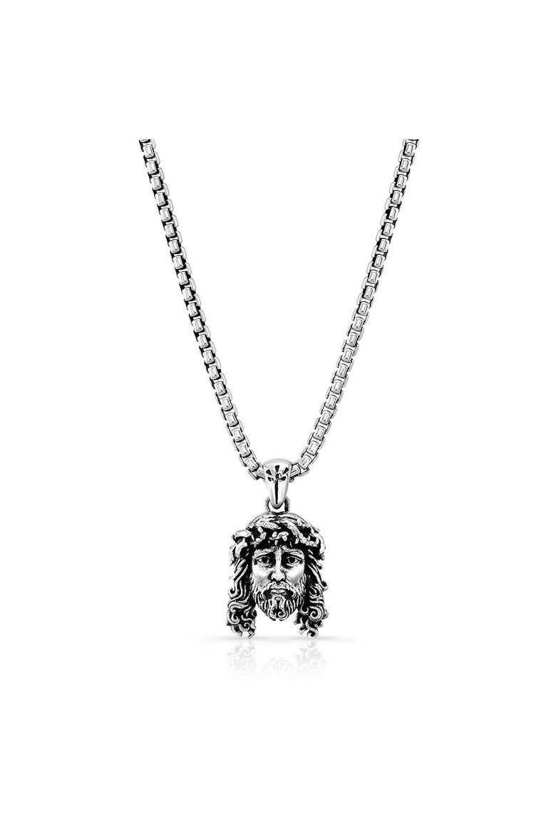Jesus Pendant Sterling Silver, Main, color, Silver