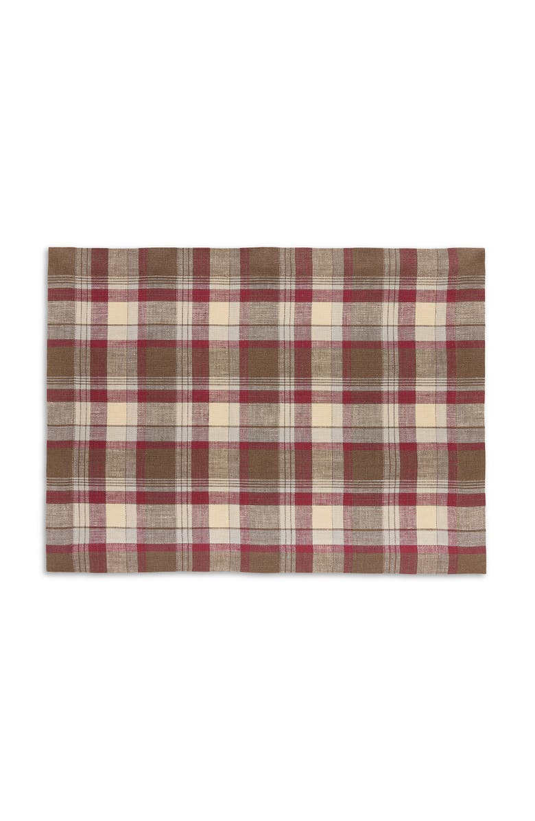 Solino Home Linen Placemats - Rustic Plaid, 14" x 19", Alternate, color, Rustic Multicolor