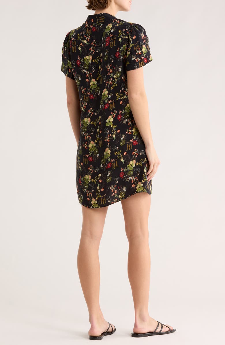 Alice + Olivia Jem Short Sleeve Shirtdress, Alternate, color, Blush Kiss Black