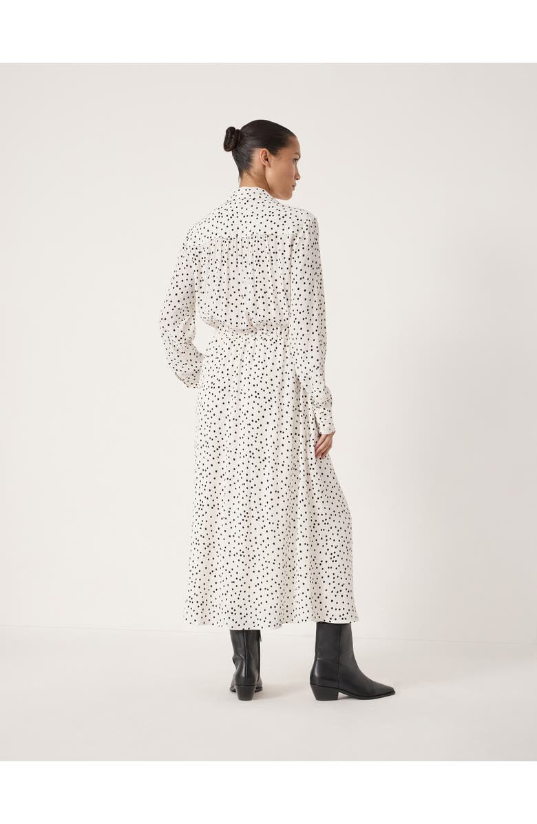 Hush Rosey Polka Dot Midi Shirt Dress, Alternate, color, Tiny Polka Dot White
