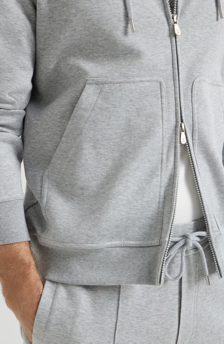 Brunello Cucinelli Double cloth sweatshirt, Alternate, color, Medium Grey