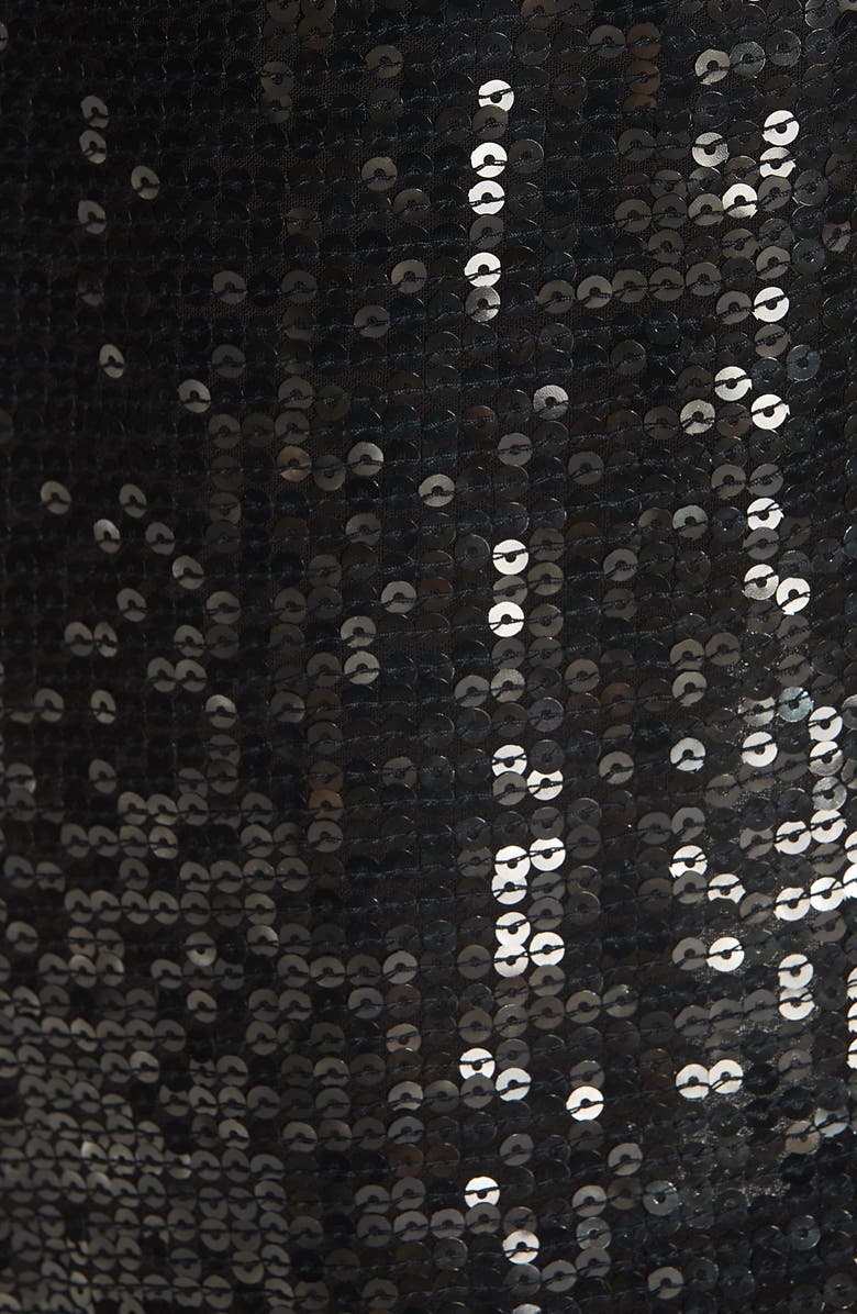 Alice + Olivia Fidela Draped Sequin Skirt, Alternate, color,