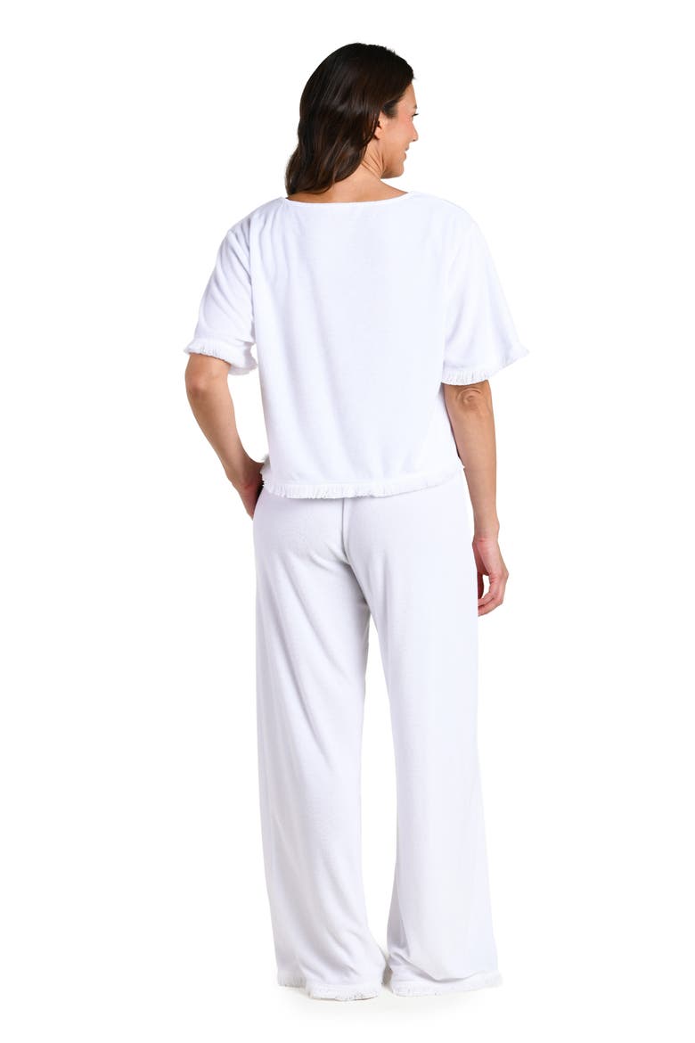 Wild Nomad Fringe Trim Cover-Up Shirt, Alternate, color, WHITE