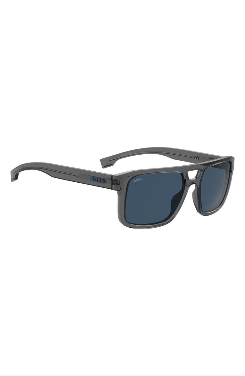 BOSS 56mm Navigator Sunglasses, Alternate, color, Grey