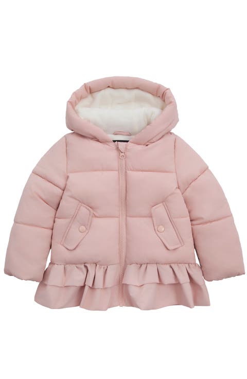 Kids' Rosie Fleece Lined Ruffle Puffer Coat