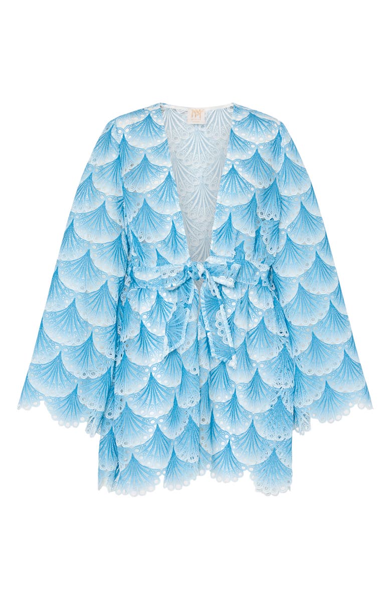 Milly Jessie Bubble Wave Lace Cover-Up Dress, Alternate, color,