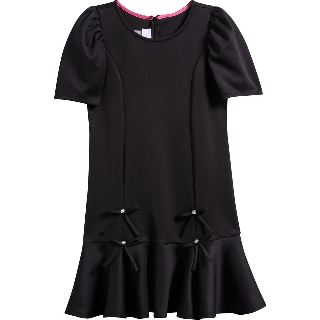 Iris & Ivy Kids' Flippy Knit Bow Dress in Black  product