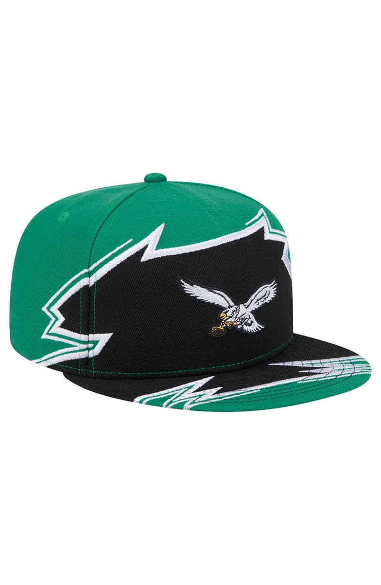 New Era Men's New Era Kelly Green/Black Philadelphia Eagles Break 59FIFTY Fitted Hat, Alternate, color, Kelly Green