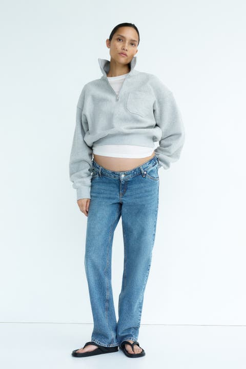 Mama Straight Low Waist Jeans