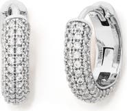 Kate Spade New York brilliant statements pavé mini huggie hoop earrings