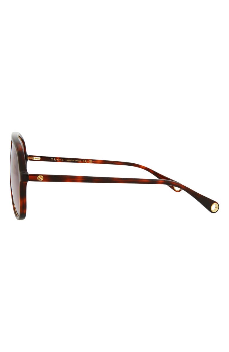 Gucci 57mm Novelty Navigator Sunglasses, Alternate, color, 