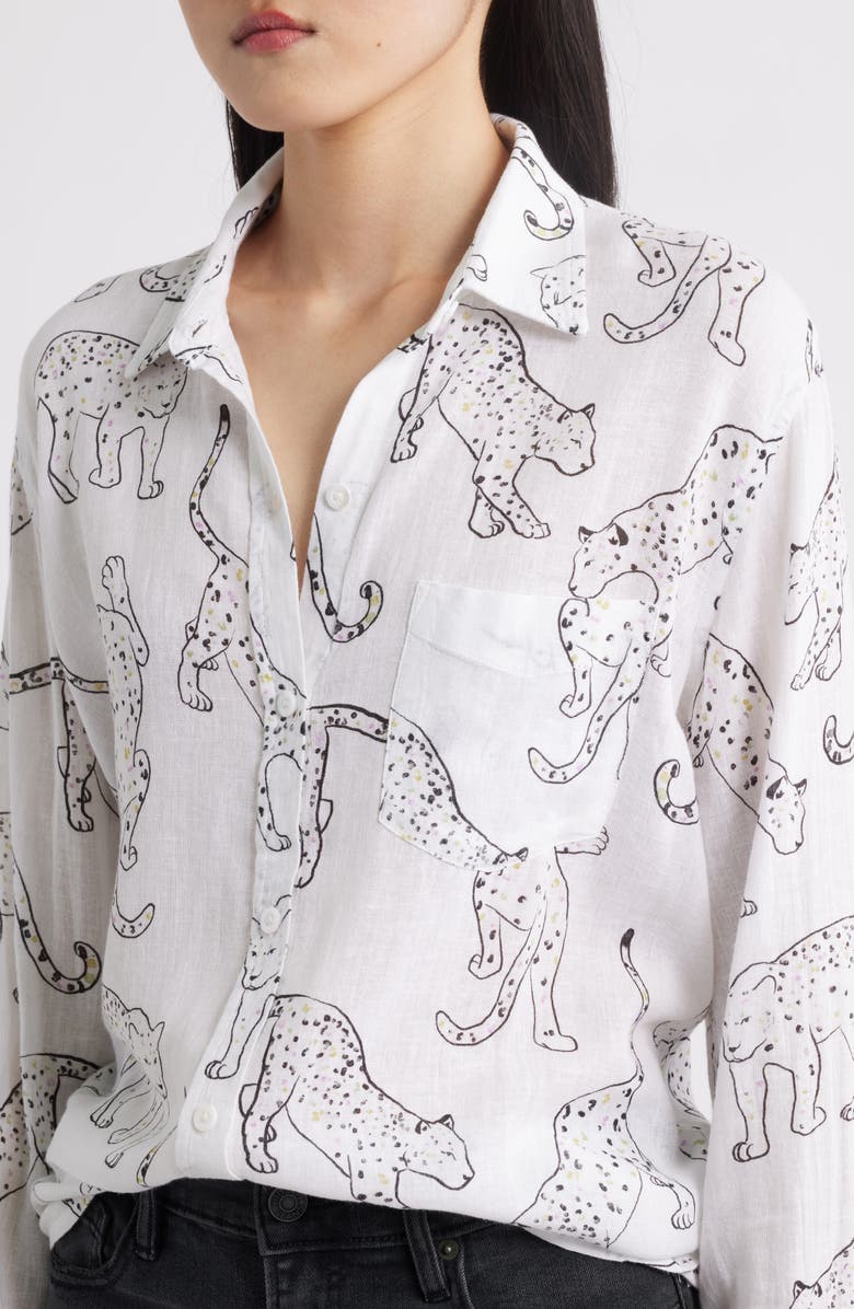 Rails Charli Linen Blend Button-Up Shirt, Alternate, color,