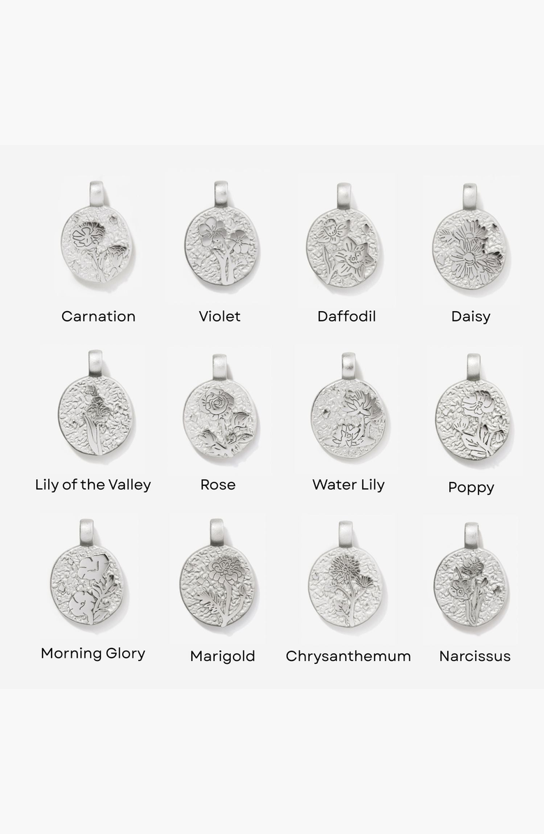 Little Sky Stone Silver Birth Flower Necklace, Alternate, color, Lily Of The Valley