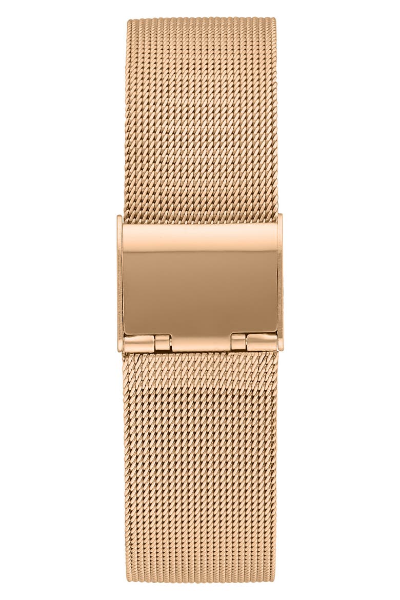 Retro Quartz Mesh Strap Bracelet Watch, 23mm, Alternate, color, ROSE GOLD