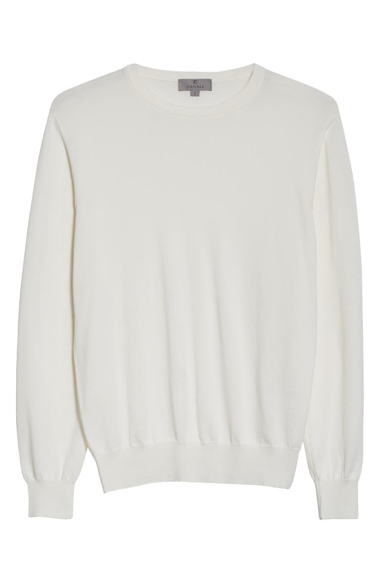Canali Classic Fit Cotton Crewneck Sweater, Alternate, color,