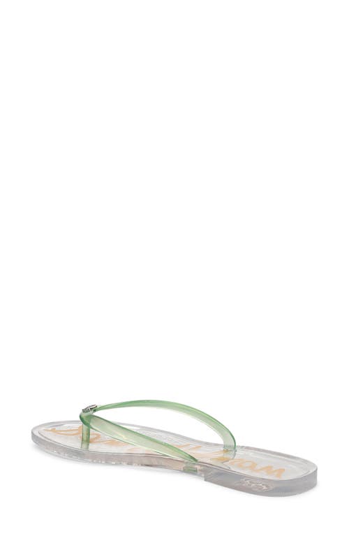 Sam Edelman Dean Jelly Flip Flop Clear Green Jelly