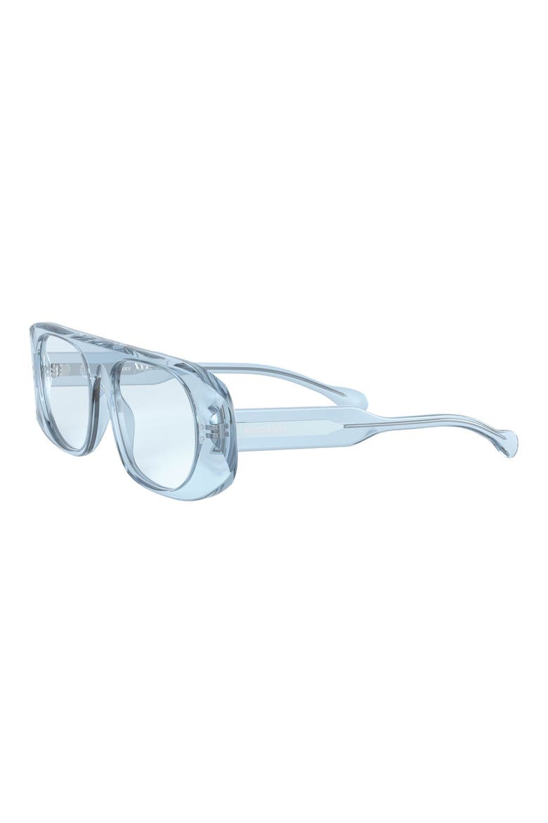 57mm Eclectic Luxury Shield Sunglasses, Alternate, color, TRANSPAREN