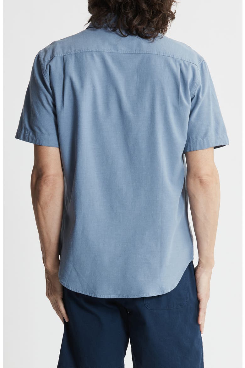 Classic Oxford Short Sleeve Button-Up Shirt, Alternate, color, SLATE