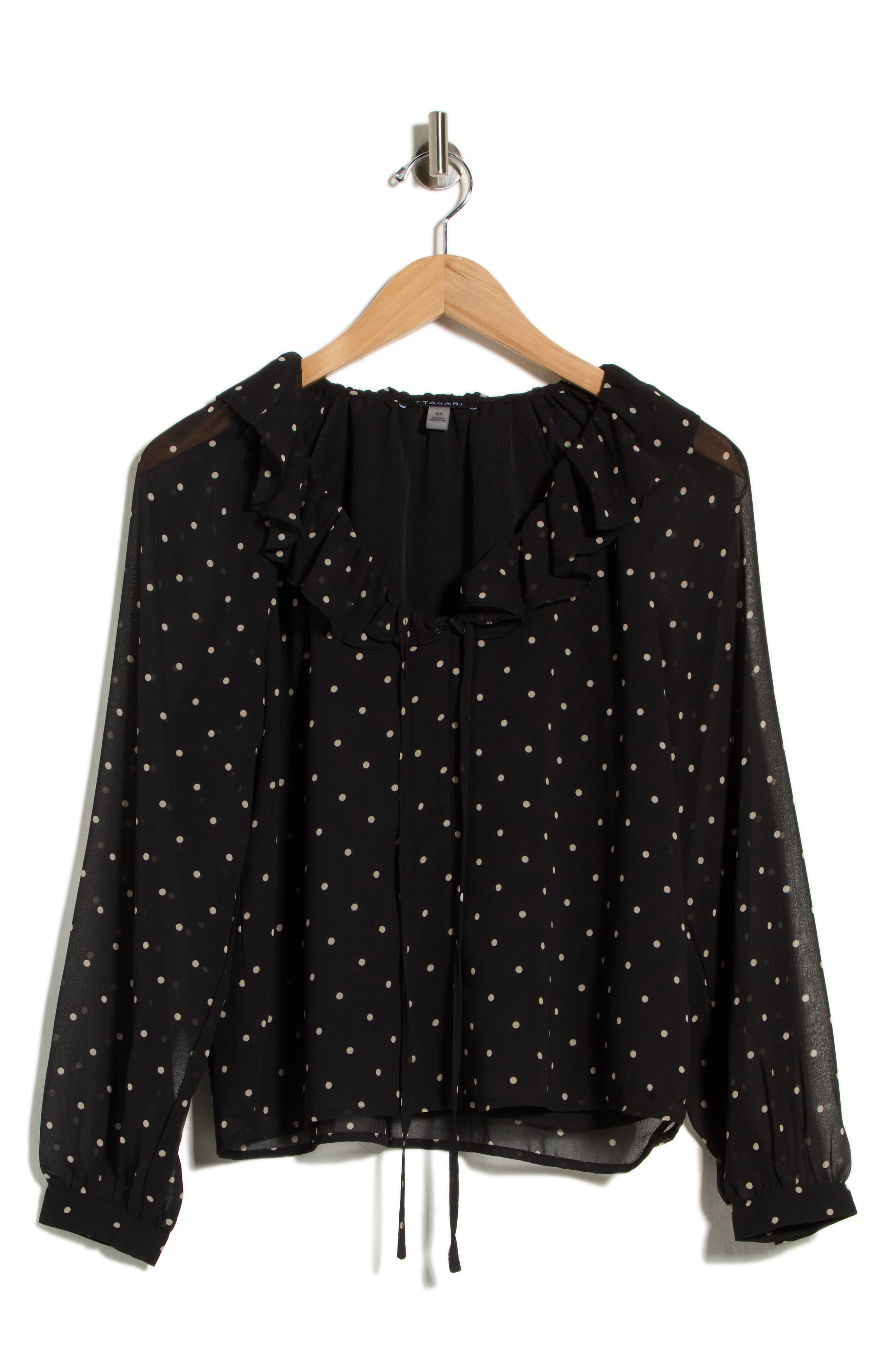 Ruffle Tie Neck Top
