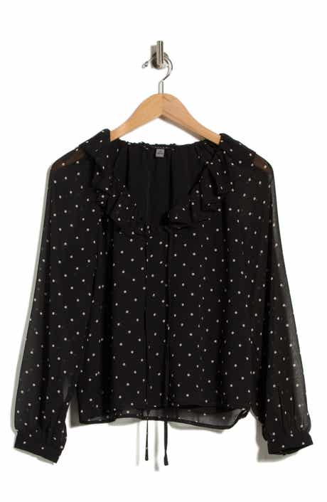 Ruffle Tie Neck Top