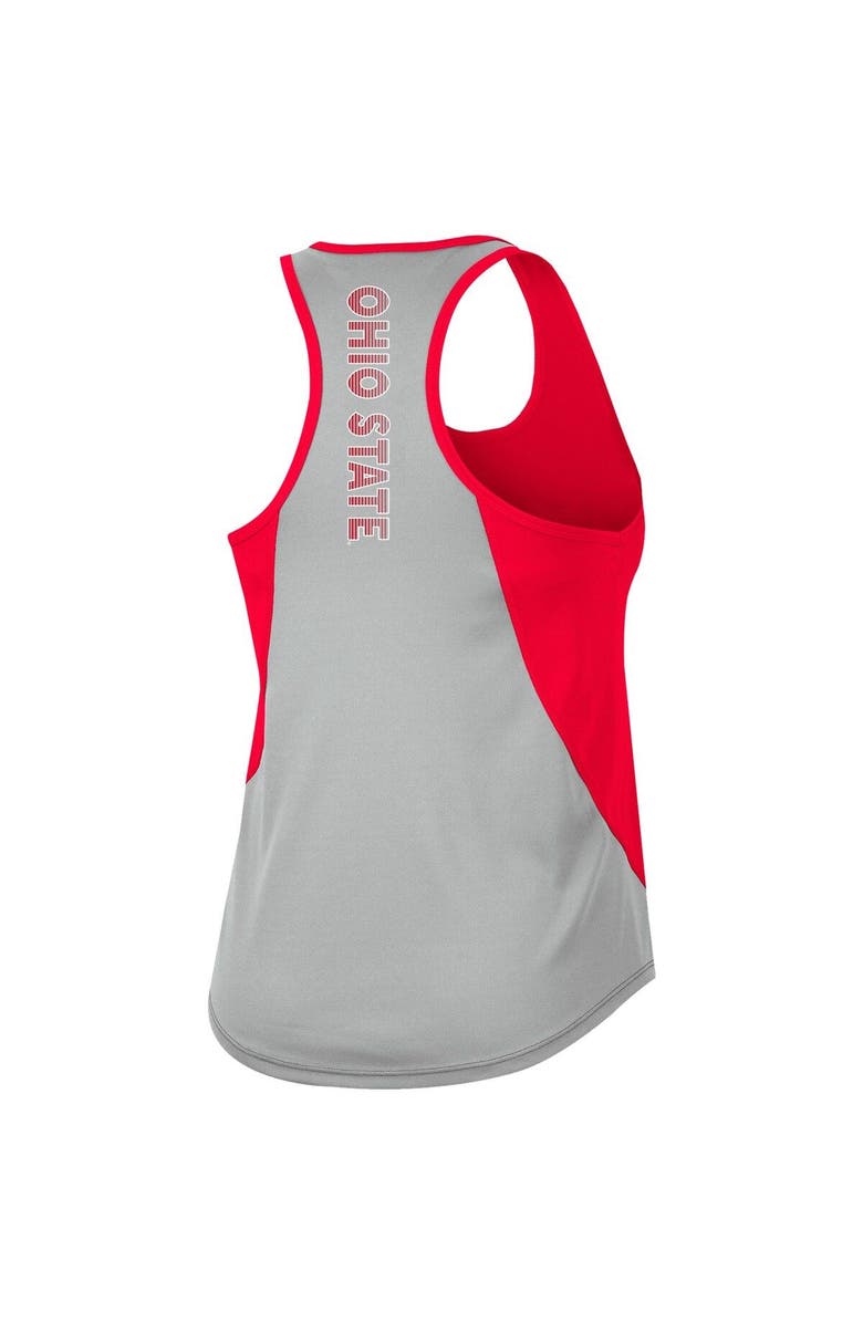 COLOSSEUM Women's Colosseum Scarlet Ohio State Buckeyes Sachs 2-Hit Scoop Neck Racerback Tank Top, Alternate, color, 