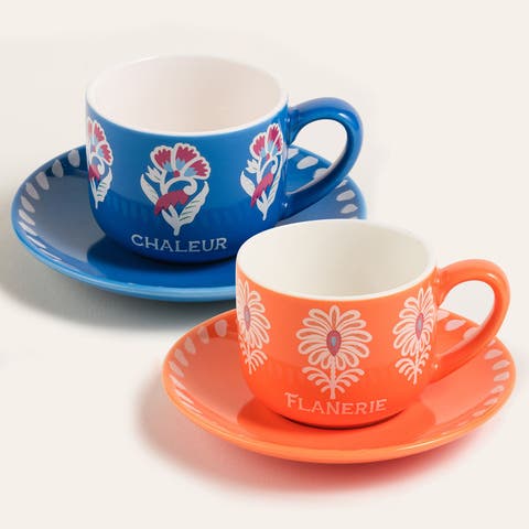 Porcelain Coffe Set  2 Pcs Set