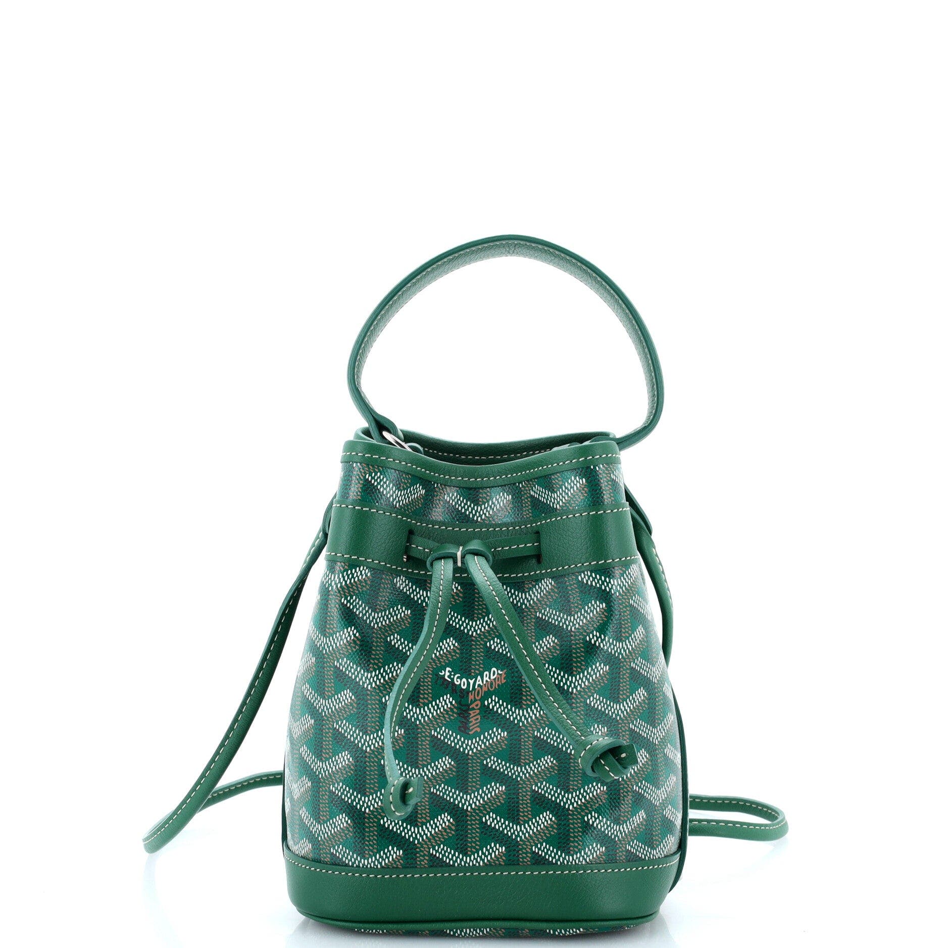 Petit Flot Bucket Bag Coated Canvas Mini, Main, color, Green