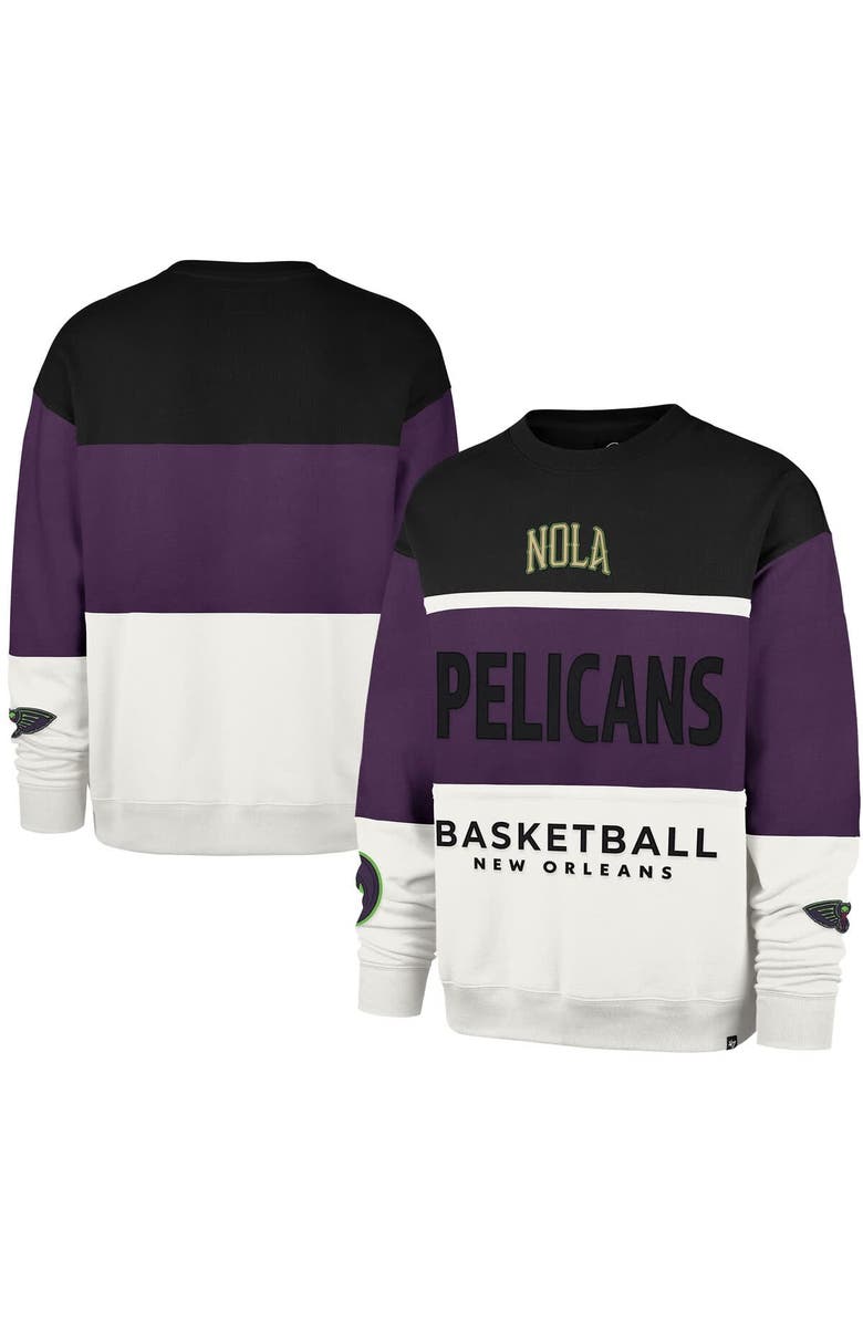 '47 Unisex '47 Purple New Orleans Pelicans 2024/25 City Edition On Five Maximalist Pullover Sweatshirt, Alternate, color,