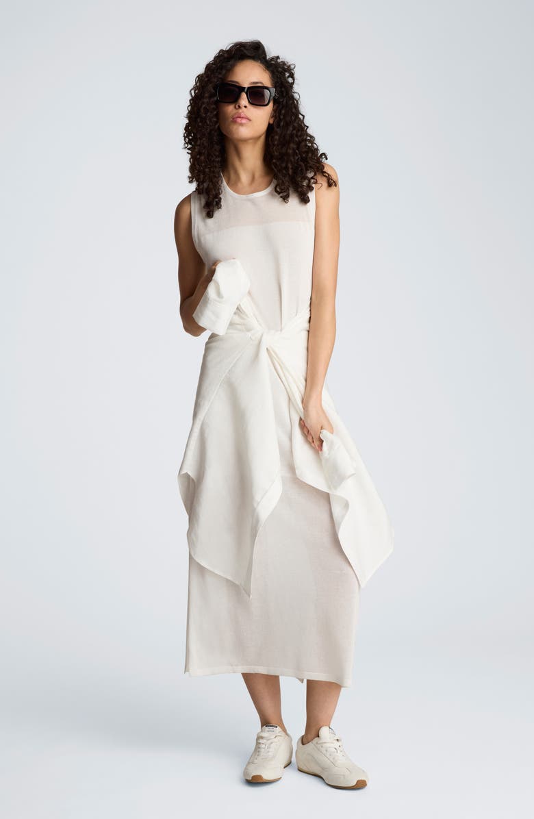 Kenneth Cole Semisheer Sleeveless Knit Dress, Alternate, color, 