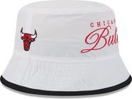 New Era Men's New Era White/Black Chicago Bulls 2025 NBA Draft Nylon Bucket Hat
