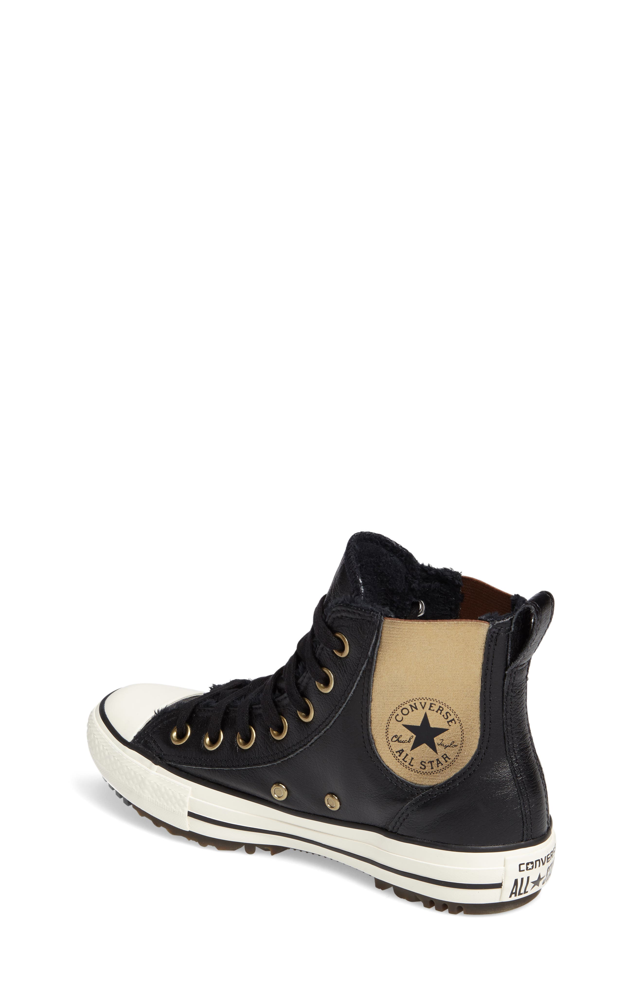 Converse Chuck Taylor<sup>®</sup> All Star<sup>®</sup> Faux Fur Chelsea Sneaker, Alternate, color, 