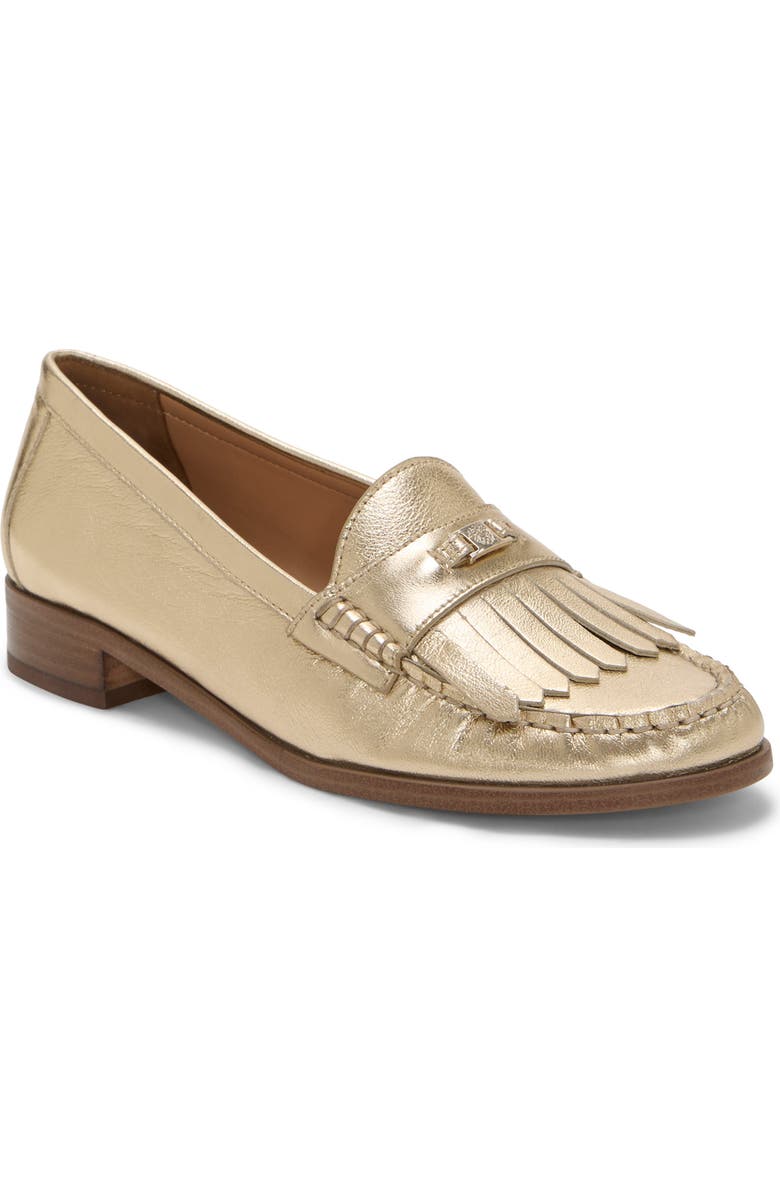 Vince Camuto Cosette Fringe Loafer, Main, color, Egyptian Gold