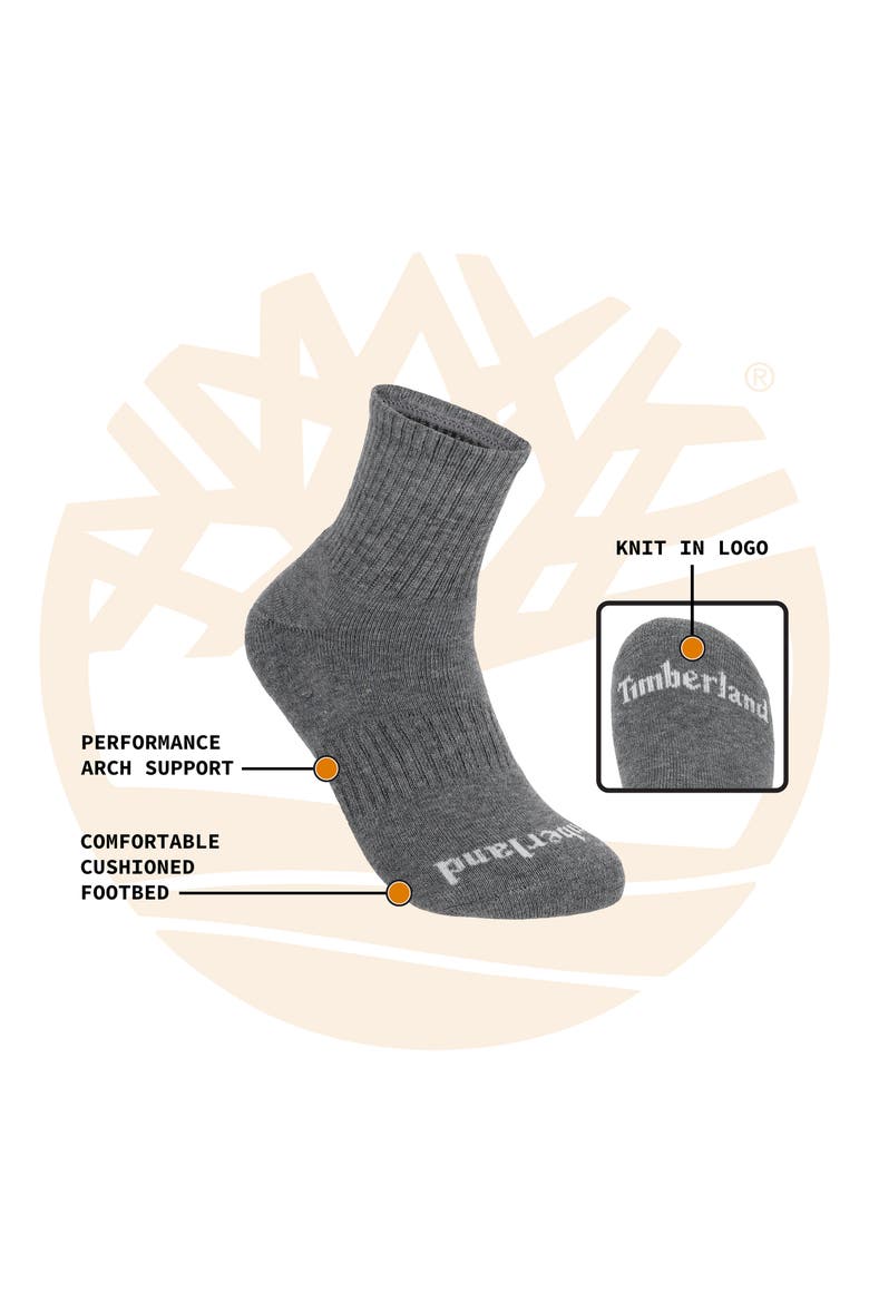 Assorted Pack of 3 Quarter Crew Socks, Alternate, color, CREAM ASSORTED