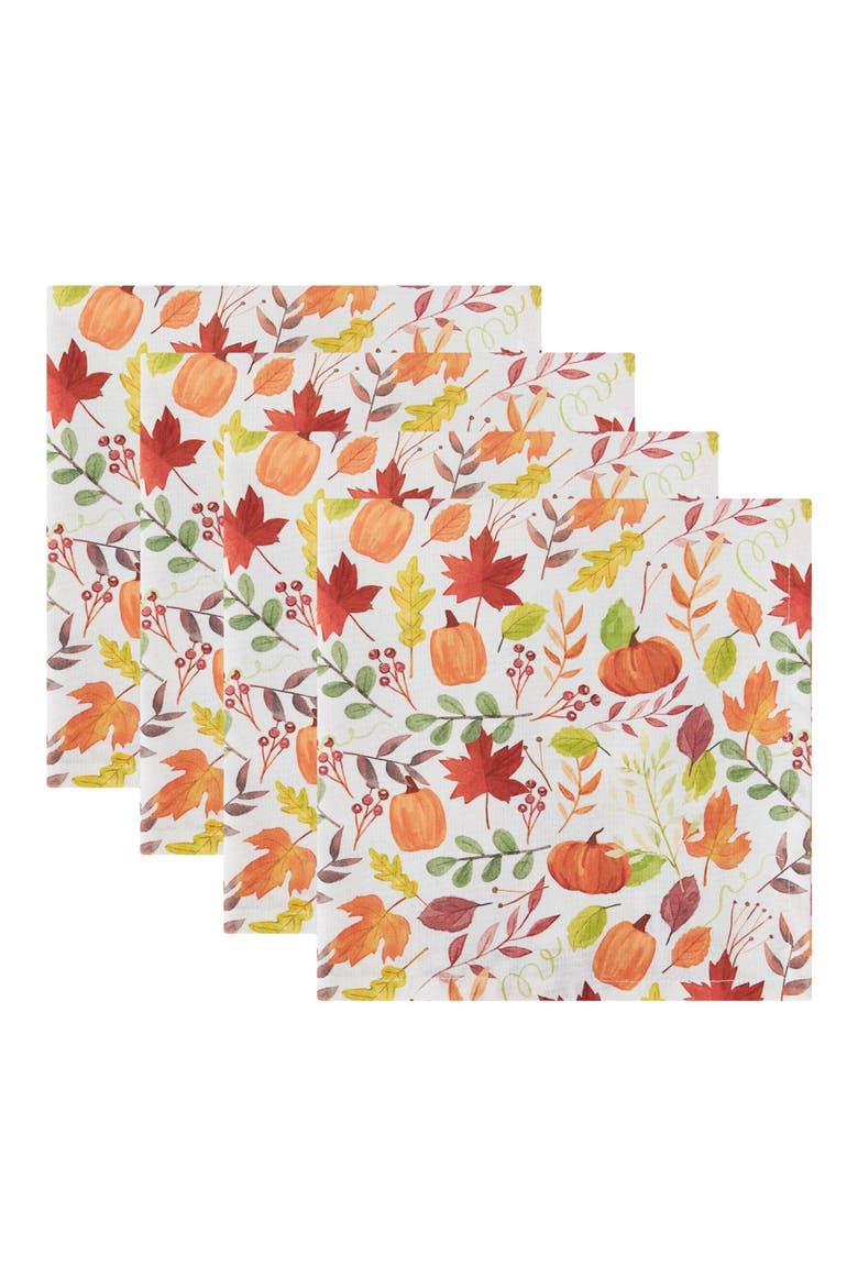 Hometown Harvest Set of 4 Napkins, Main, color, HOMETOWN HARVEST