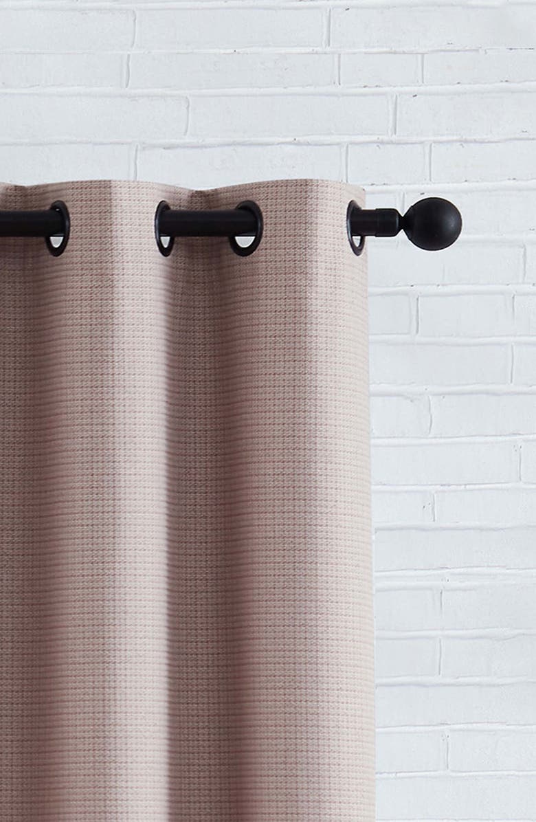 Lucky Brand Finley Textured Blackout Set of 2 Curtain Panels, Alternate, color, Blush Pink