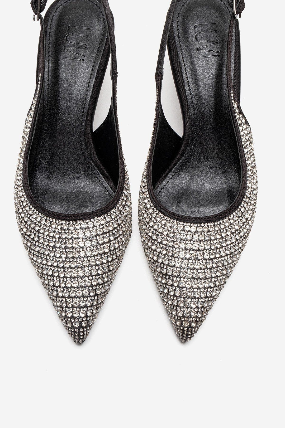 Prologue Shoes Yasmina Embellished Stiletto Pump, Alternate, color, Black