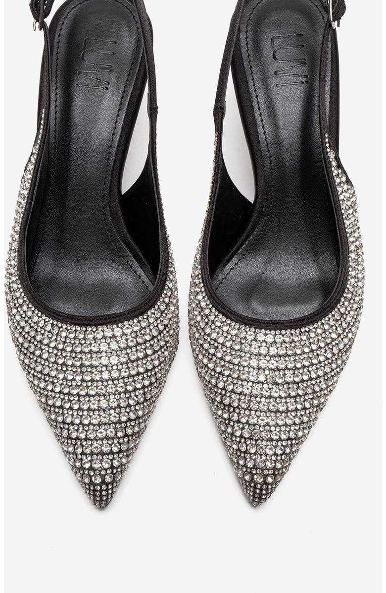 Prologue Shoes Yasmina Embellished Stiletto Pump, Alternate, color, Black