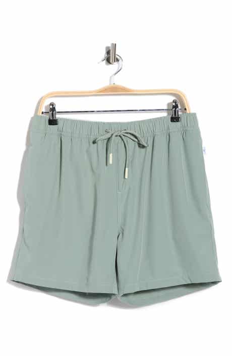 Vintage Summer Solid 4 Way Stretch Lined Volley Swim Trunks