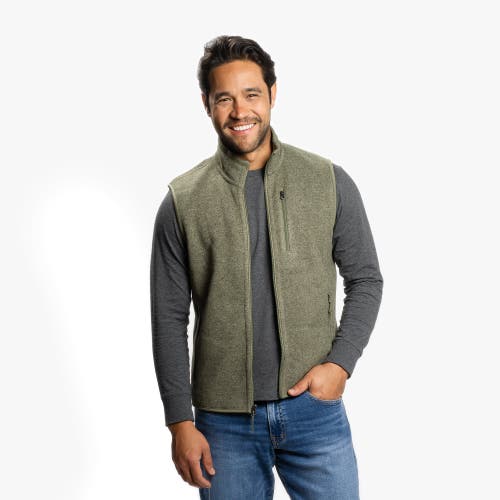 Peter Manning Polartec Fleece Vest In Green