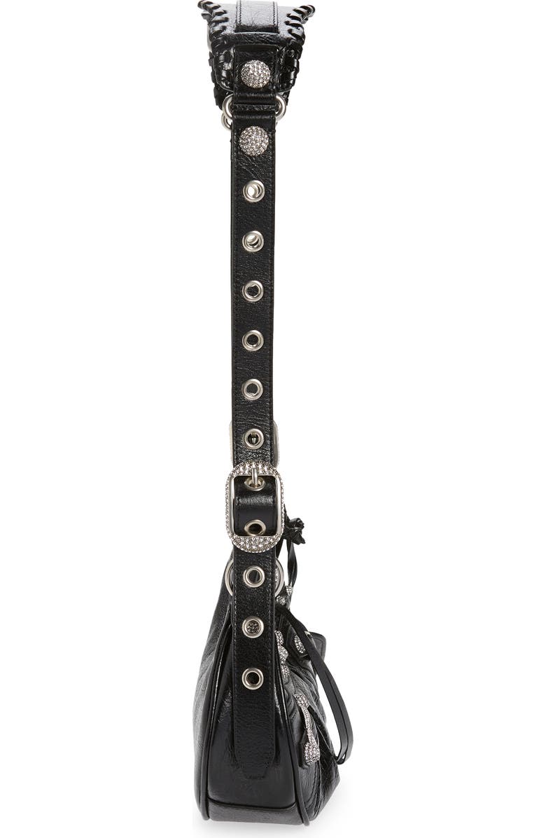 Balenciaga Extra Small Le Cagole Embellished Leather Shoulder Bag, Alternate, color,