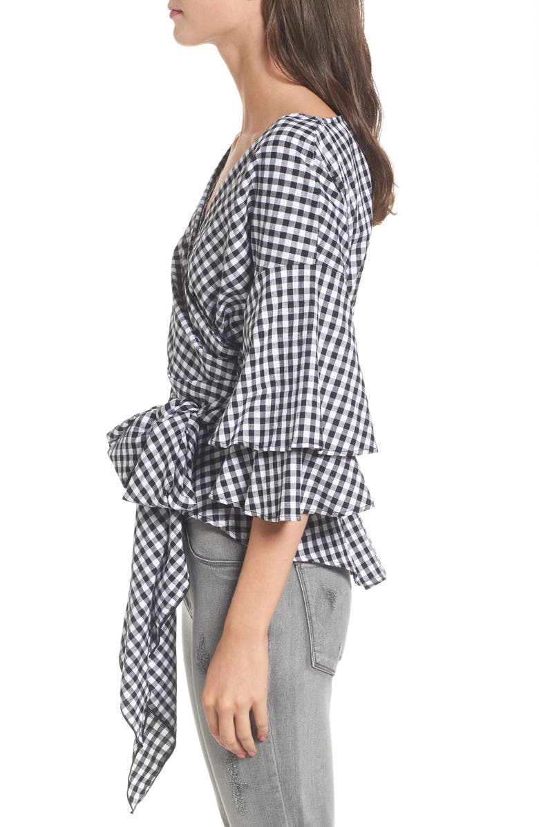 WAYF Beckett Tiered Bell Sleeve Top, Alternate, color,